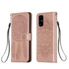 For Galaxy S20 Plus Dream Catcher Printing Horizontal Flip Leather Case with Holder & Card Slots & Wallet & Lanyard(Rose Gold) - 1