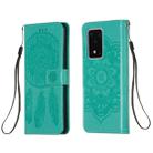 For Galaxy S20 Ultra Dream Catcher Printing Horizontal Flip Leather Case with Holder & Card Slots & Wallet & Lanyard(Green) - 1