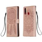 For Galaxy A20s Dream Catcher Printing Horizontal Flip Leather Case with Holder & Card Slots & Wallet & Lanyard(Rose Gold) - 1