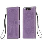 For Galaxy A80 Dream Catcher Printing Horizontal Flip Leather Case with Holder & Card Slots & Wallet & Lanyard(Purple) - 1
