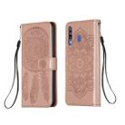 For Galaxy M30 Dream Catcher Printing Horizontal Flip Leather Case with Holder & Card Slots & Wallet & Lanyard(Rose Gold) - 1