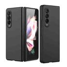 For Samsung Galaxy Z Fold4 Oil-sprayed Bare Metal Feel Ultra-thin Folding Phone Case(Black) - 1