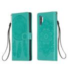 For Galaxy Note 10 Plus Dream Catcher Printing Horizontal Flip Leather Case with Holder & Card Slots & Wallet & Lanyard(Green) - 1