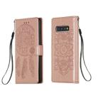 For Galaxy S10 Dream Catcher Printing Horizontal Flip Leather Case with Holder & Card Slots & Wallet & Lanyard(Rose Gold) - 1