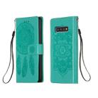 For Galaxy S10 Dream Catcher Printing Horizontal Flip Leather Case with Holder & Card Slots & Wallet & Lanyard(Green) - 1