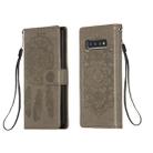 For Galaxy S10 Dream Catcher Printing Horizontal Flip Leather Case with Holder & Card Slots & Wallet & Lanyard(Grey) - 1