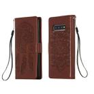 For Galaxy S10 Dream Catcher Printing Horizontal Flip Leather Case with Holder & Card Slots & Wallet & Lanyard(Brown) - 1