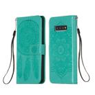 For Galaxy S10 Plus Dream Catcher Printing Horizontal Flip Leather Case with Holder & Card Slots & Wallet & Lanyard(Green) - 1