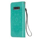 For Galaxy S10 Plus Dream Catcher Printing Horizontal Flip Leather Case with Holder & Card Slots & Wallet & Lanyard(Green) - 3