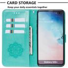For Galaxy S10 Plus Dream Catcher Printing Horizontal Flip Leather Case with Holder & Card Slots & Wallet & Lanyard(Green) - 6
