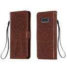 For Galaxy S10 Plus Dream Catcher Printing Horizontal Flip Leather Case with Holder & Card Slots & Wallet & Lanyard(Brown) - 1