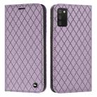 For Samsung Galaxy A03s 166mm S11 RFID Diamond Lattice Flip Leather Phone Case(Purple) - 1