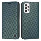 For Samsung Galaxy A23 S11 RFID Diamond Lattice Flip Leather Phone Case(Green) - 1
