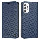For Samsung Galaxy A33 5G S11 RFID Diamond Lattice Flip Leather Phone Case(Blue) - 1