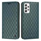 For Samsung Galaxy A52 5G/4G / A52S 5G S11 RFID Diamond Lattice Flip Leather Phone Case(Green) - 1