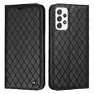 For Samsung Galaxy A52 5G/4G / A52S 5G S11 RFID Diamond Lattice Flip Leather Phone Case(Black) - 1