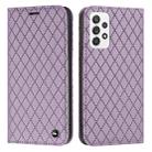 For Samsung Galaxy A52 5G/4G / A52S 5G S11 RFID Diamond Lattice Flip Leather Phone Case(Purple) - 1