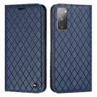 For Samsung Galaxy S20 FE / S20 FE 2022 S11 RFID Diamond Lattice Flip Leather Phone Case(Blue) - 1