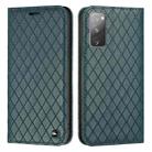 For Samsung Galaxy S20 FE / S20 FE 2022 S11 RFID Diamond Lattice Flip Leather Phone Case(Green) - 1