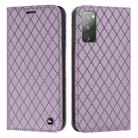 For Samsung Galaxy S20 FE / S20 FE 2022 S11 RFID Diamond Lattice Flip Leather Phone Case(Purple) - 1