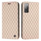 For Samsung Galaxy S20 FE / S20 FE 2022 S11 RFID Diamond Lattice Flip Leather Phone Case(Light Pink) - 1