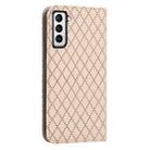 For Samsung Galaxy S21 Plus 5G S11 RFID Diamond Lattice Flip Leather Phone Case(Light Pink) - 3