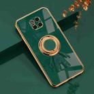 For Huawei Mate 20 Pro 6D Plating Astronaut Ring Kickstand Phone Case(Night Green) - 1