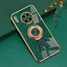 For Huawei Mate 30 6D Plating Astronaut Ring Kickstand Phone Case(Night Green) - 1