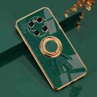 For Huawei Mate 40 Pro 6D Plating Astronaut Ring Kickstand Phone Case(Night Green) - 1