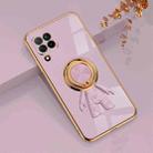 For Huawei nova 6 SE 6D Plating Astronaut Ring Kickstand Phone Case(Light Purple) - 1