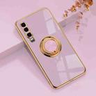 For Huawei P30 6D Plating Astronaut Ring Kickstand Phone Case(Light Purple) - 1
