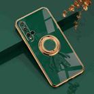 For Honor 20 6D Plating Astronaut Ring Kickstand Phone Case(Night Green) - 1