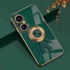 For Honor 50 SE 6D Plating Astronaut Ring Kickstand Phone Case(Night Green) - 1
