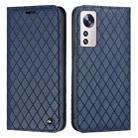 For Xiaomi 12 / 12X S11 RFID Diamond Lattice Flip Leather Phone Case(Blue) - 1