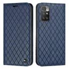 For Xiaomi Redmi 10 / 10 Prime / 10 2022 S11 RFID Diamond Lattice Flip Leather Phone Case(Blue) - 1