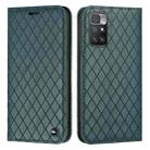 For Xiaomi Redmi 10 / 10 Prime / 10 2022 S11 RFID Diamond Lattice Flip Leather Phone Case(Green) - 1