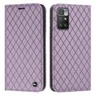 For Xiaomi Redmi 10 / 10 Prime / 10 2022 S11 RFID Diamond Lattice Flip Leather Phone Case(Purple) - 1