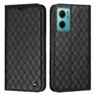 For Xiaomi Redmi 10 5G / Note 11E S11 RFID Diamond Lattice Flip Leather Phone Case(Black) - 1