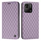 For Xiaomi Redmi 10A S11 RFID Diamond Lattice Flip Leather Phone Case(Purple) - 1