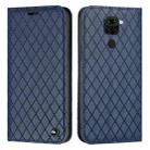For Xiaomi Redmi Note 9 S11 RFID Diamond Lattice Flip Leather Phone Case(Blue) - 1
