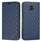 For Xiaomi Redmi Note 9 Pro / Note 9S S11 RFID Diamond Lattice Flip Leather Phone Case(Blue) - 1