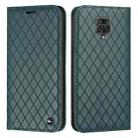 For Xiaomi Redmi Note 9 Pro / Note 9S S11 RFID Diamond Lattice Flip Leather Phone Case(Green) - 1