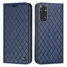 For Xiaomi Redmi Note 11 Global S11 RFID Diamond Lattice Flip Leather Phone Case(Blue) - 1
