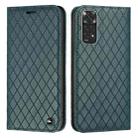 For Xiaomi Redmi Note 11 Global S11 RFID Diamond Lattice Flip Leather Phone Case(Green) - 1