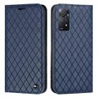 For Xiaomi Redmi Note 11 Pro Global 4G/5G S11 RFID Diamond Lattice Flip Leather Phone Case(Blue) - 1