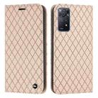 For Xiaomi Redmi Note 11 Pro Global 4G/5G S11 RFID Diamond Lattice Flip Leather Phone Case(Light Pink) - 1
