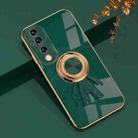 For Honor 70 Pro 6D Plating Astronaut Ring Kickstand Phone Case(Night Green) - 1