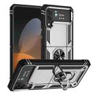 For Samsung Galaxy Z Flip4 Shockproof TPU + PC Phone Case with Holder(Silver) - 1