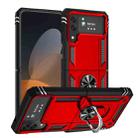 For Samsung Galaxy Z Flip4 Shockproof TPU + PC Phone Case with Holder(Red) - 1