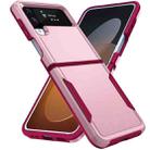 For Samsung Galaxy Z Flip4 Pioneer Armor Heavy Duty PC + TPU Phone Case(Pink) - 1